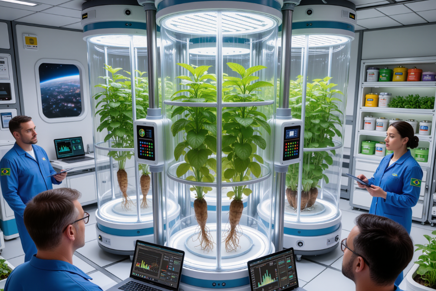 Brasil Avança em Pesquisa de Cultivo de Alimentos no Espaço: Batata-doce e Grão-de-bico são Testados em Microgravidade